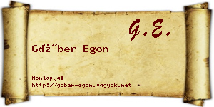 Góber Egon névjegykártya